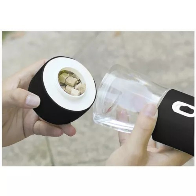 Фото Переносная поилка для собак и кошек с осеком для корма PURLOV, 21033