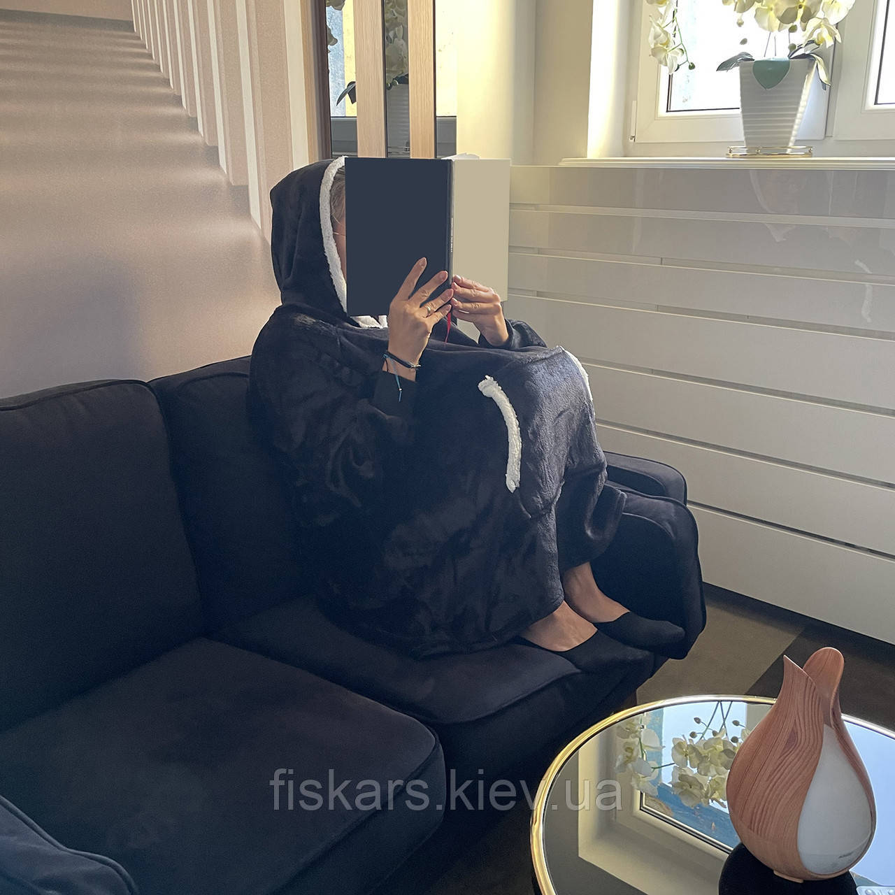 Фото Теплая меховая толстовка-плед 2 в 1 XXL RUHHY, 24403