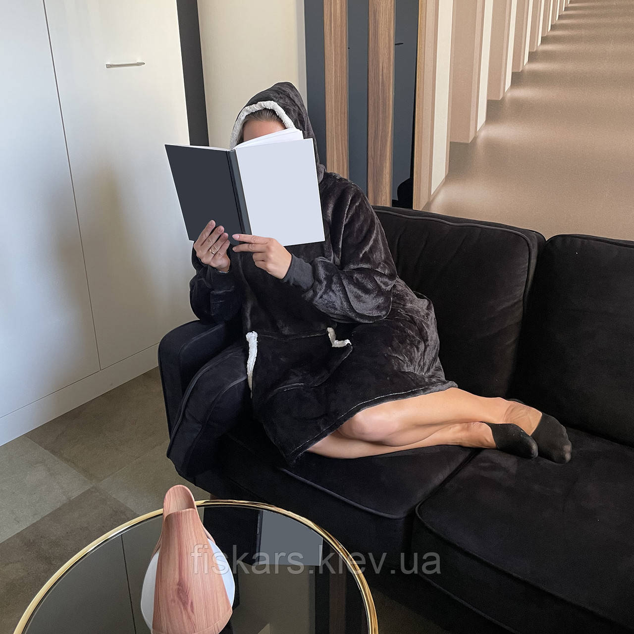 Фото Теплая меховая толстовка-плед 2 в 1 XXL RUHHY