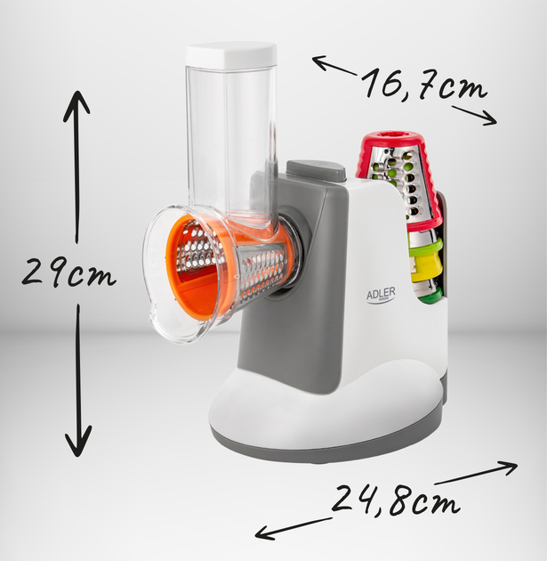 Характеристики Овощерезка электрическая ADLER