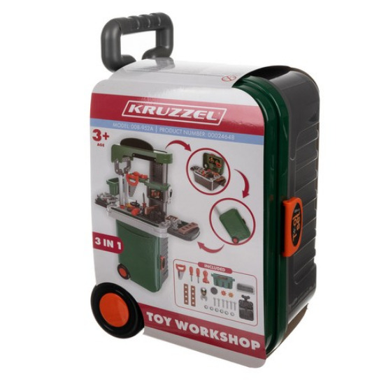 Характеристики Детская мастерская с инструментами и чемоданом KRUZZEL