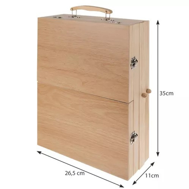 Характеристики Набор для рисования в деревянном чемодане MAALEO