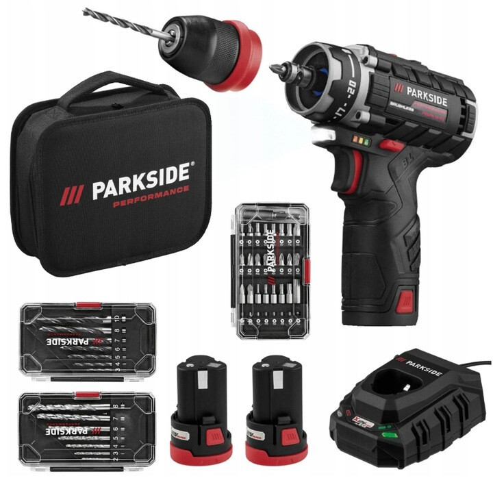 Описание Аккумуляторный шуруповерт PARKSIDE ERFORMANCE PBSPA 12 E4