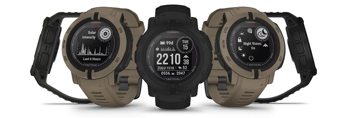 Instinct® 2 Solar Tactical з GPS-приймачем оснащений спеціальними тактичними функціями та підзарядкою від сонця Instinct® 2 Solar Tactical з GPS-приймачем оснащений спеціальними тактичними функціями та підзарядкою від сонця