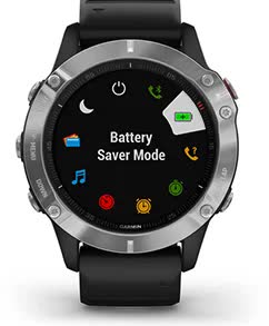 fenix 6 сріблястий з чорним ремінцем fenix 6 сріблястий з чорним ремінцем