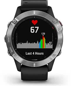fenix 6 сріблястий з чорним ремінцем fenix 6 сріблястий з чорним ремінцем