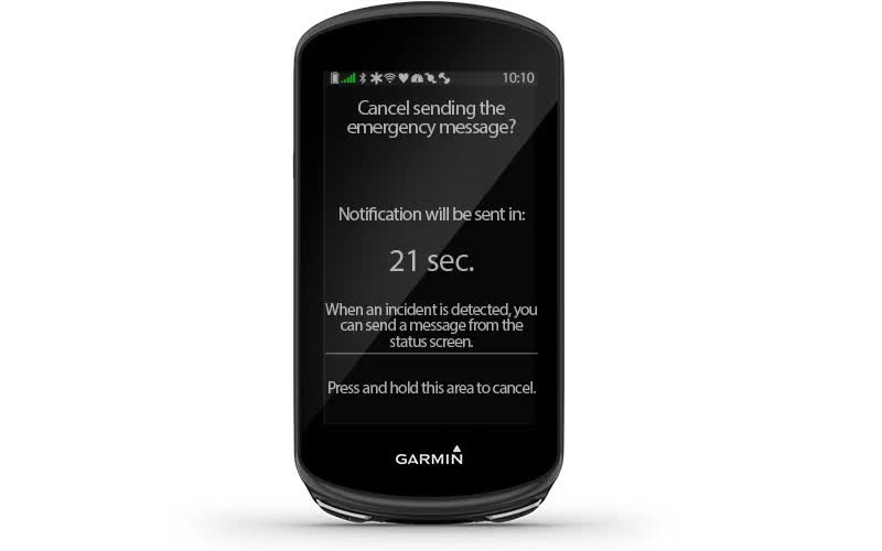 Для кращої безпеки велосипедний навігатор Edge 1030 Plus включає функцію Для кращої безпеки велосипедний навігатор Edge 1030 Plus включає функцію