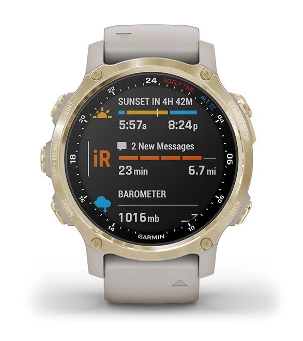 Підключіть Descent Mk2S до пристроїв inReach (продається окремо; необхідна активна підписка) для перегляду та відправлення повідомлень, отримання попереджень про погоду та запуску SOS-повідомлень Підключіть Descent Mk2S до пристроїв inReach (продається окремо; необхідна активна підписка) для перегляду та відправлення повідомлень, отримання попереджень про погоду та запуску SOS-повідомлень