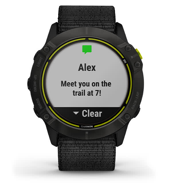 Отримуйте електронні листи, текстові повідомлення та нагадування зі смартфона прямо на годинник Garmin Enduro та нагадування зі смартфона прямо на годинник Garmin Enduro