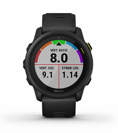 Forerunner 745 надає дані бігової динаміки Forerunner 745 надає дані бігової динаміки