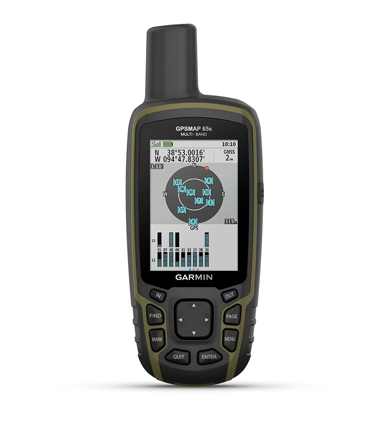 Багатосмугова технологія та розширена підтримка GNSS (GPS, GLONASS, Galileo, QZSS та IRNSS) унавігаторі GPSMAP 65S забезпечують оптимальну точність у складних умовах Багатосмугова технологія та розширена підтримка GNSS (GPS, GLONASS, Galileo, QZSS та IRNSS) унавігаторі GPSMAP 65S забезпечують оптимальну точність у складних умовах