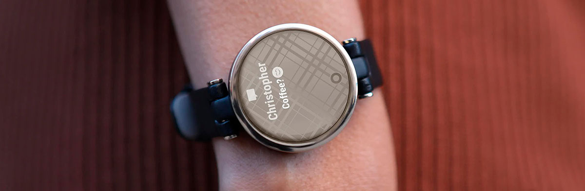 Отримуйте електронні листи, текстові та інші повідомлення прямо на своєму зап'ясті з Garmin Lily Отримуйте електронні листи, текстові та інші повідомлення прямо на своєму зап'ясті з Garmin Lily