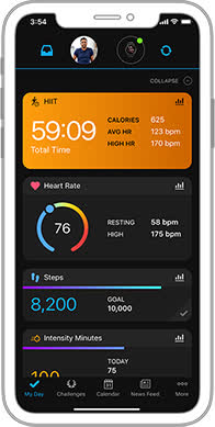 Додаток Garmin Connect представляє собою активну онлайн спільноту, в якій можна спілкуватись, змагатись і обмінюватися даними Додаток Garmin Connect представляє собою активну онлайн спільноту, в якій можна спілкуватись, змагатись і обмінюватися даними