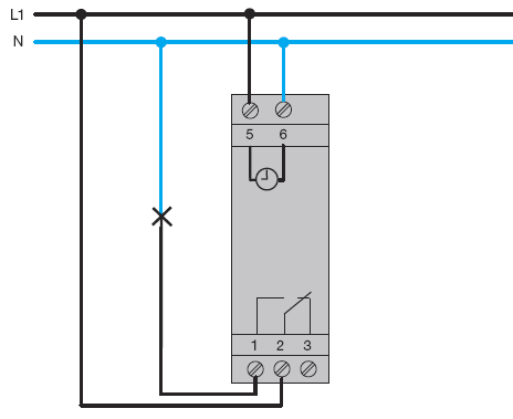 Схема подключения таймера Хагер EG010