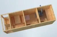 Готовая баня 7-ми метровая 7х2.4 Готовая баня 7-ми метровая