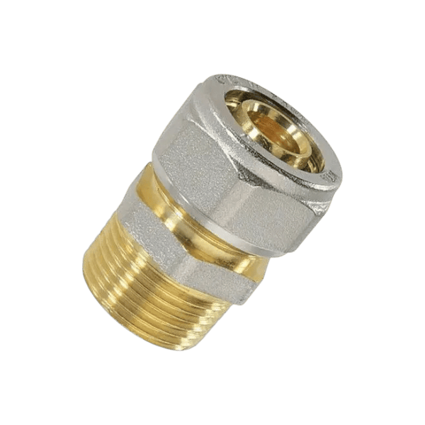 Муфта для металлопластиковой трубы с наружной резьбой 16х1/2