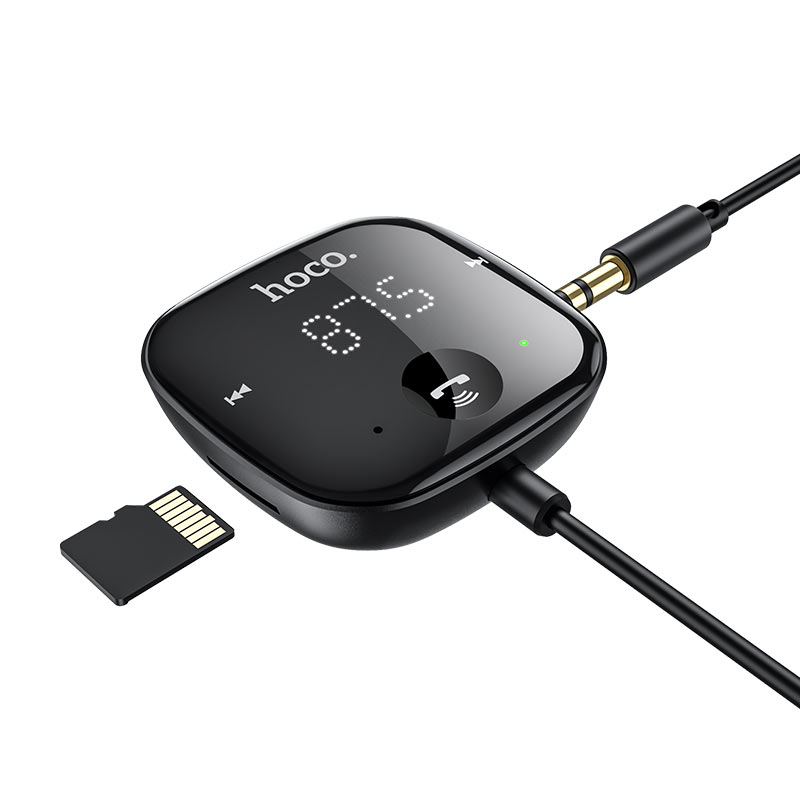 Bluetooth HOCO E65 Unity FM Transmitter Black microSD Чорний