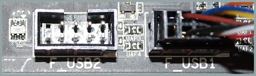 Подключение передних USB портов