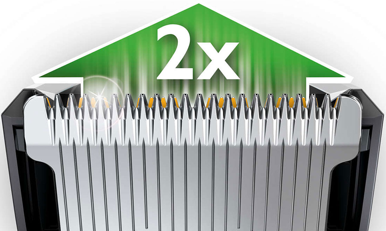 В 2 раза быстрее удаляет волосы, чем обычные машинки для strzyzenia