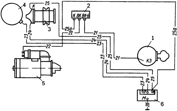 Схема контактно-транзисторной системы зажигания Схема контактно-транзисторной системы зажигания