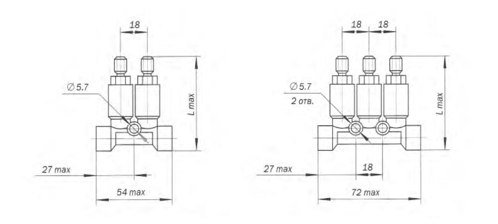 Габаритные и присоединительные размеры (чертежи) импульсных питателей