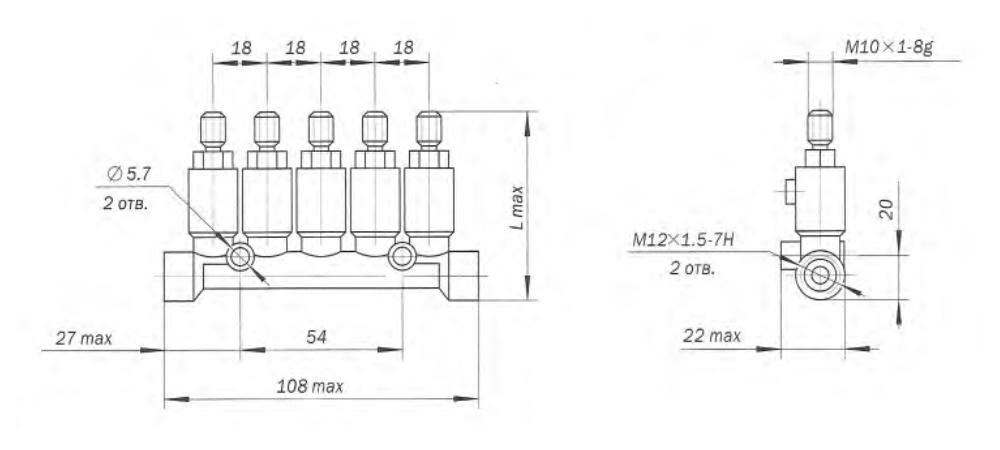 Габаритные и присоединительные размеры (чертежи) импульсных питателей