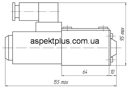 Габаритные и присоединительные размеры распределителя ВЕ-6, 1РЕ-6