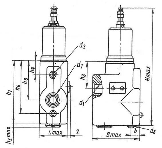 Размеры клапанов трубного монтажа (А, Б, В, Д) Г66-32, Г66-34, Г66-35
