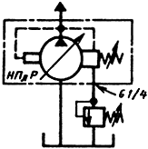 Гидросхема насосов пластинчатых регулируемых НПлР