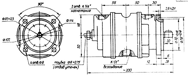 Чертежи и принципы работы насоса 3БГ12-41, 3БГ12-42, 6БГ12-41, 6БГ12-42, 10БГ12-41, 10БГ12-42, 16БГ12-42