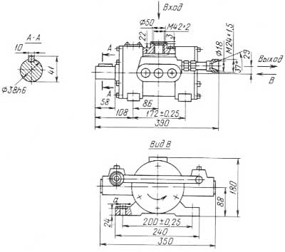 Чертёж насоса Н403Е (Н403УР)