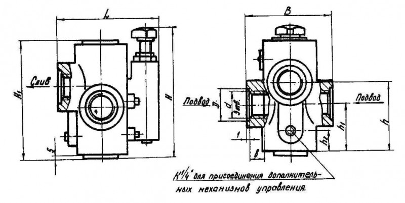 Размеры клапанов трубного монтажа 10-100(200,320)-1, 20-320(200,100)-1, 32-320(200,100)-1