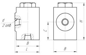Габаритные и присоединительные размеры (мм) гидроклапанов Г51-31, Г51-32, Г51-33, Г51-34, Г51-35, Г51-36