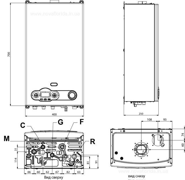 Delfis Monotermica габариты котла Delfis Monotermica_Delfis Monotermica_CDHU32CC24 DELFIS CTN 24 Котел газовый (естественная тяга) 2-контурный (2 теплообменника) NOVA FLORIDA_CDHU32CA24 DELFIS CTFS 24 Котел газовый (турбо) 2-контурный (2 теплообменника) NOVA FLORIDA