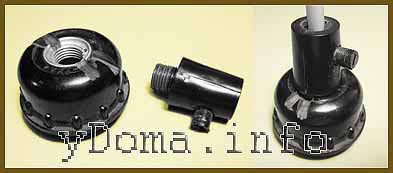 Крепление электрического патрона за провод