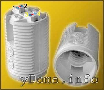 Безвинтовое подключение электрического патрона